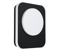 Eglo Applique murale extérieure LED Madriz, éclairage mural d'extérieur en fonte d'aluminium noire et plastique blanche, IP44