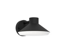 Eglo Applique murale extérieure LED Ninnarella, lampe de façade avec éclairage vers le bas (downlight), luminaire d‘extérieur en métal noir et plastique blanc, blanc chaud, IP44