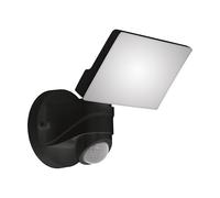 Eglo Applique Murale Extérieure Led Pagino, 1 Ampoule, Applique Murale Extérieure en Plastique, Projecteur Extérieur avec Détecteur de Mouvement, Ip44, Couleur : Noir