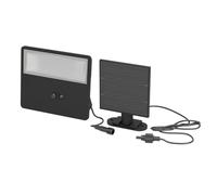 Eglo Applique murale extérieure LED Panettieri, lampe avec panneau solaire, éclairage mural d'extérieur avec détecteur de mouvement, noir, blanc neutre, IP44, 860 Lm