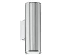 Eglo Applique murale extérieure LED Riga, éclairage d’extérieur en acier inox, spot en aspect argenté, IP44