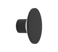 EGLO Applique murale extérieure LED Rigosa, lampe terrasse avec éclairage intdirect, luminaire d'extérieur rond, spot en métal noir et plastique blanc, blanc chaud, IP44