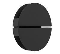 Eglo Applique murale extérieure LED Vascella, lampe terrasse avec éclairage intdirect, luminaire d'extérieur rond, spot en acier inoxydable noir, blanc chaud - froid, IP44, Ø 18 cm