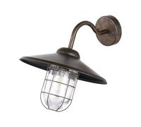 Eglo Applique murale extérieure Melgoa – acier galvanisé, verre, cuivre antique, E27, IP44