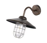 Eglo Applique murale extérieure Melgoa, éclairage d’extérieur en acier galvanisé et verre, cuivre antique, lampe avec douille E27, IP44