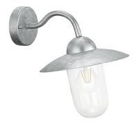 Eglo Applique murale extérieure Milton – Acier galvanisé, verre transparent, 1x E27 60W, IP44, H31 cm