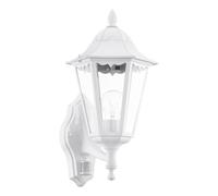 Eglo Applique murale extérieure Navedo H42,5 cm blanc – détecteur de mouvement, E27, IP44