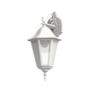 Eglo Applique murale extérieure Navedo, éclairage d’extérieur en fonte d’aluminium blanc et verre, douille E27, IP44