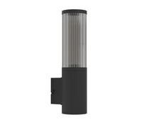 Eglo Applique murale extérieure Salle, lampe murale d'extérieur, éclairage pour entrée et terrasse, luminaire en aluminium et plastique noir, douille E27, IP54