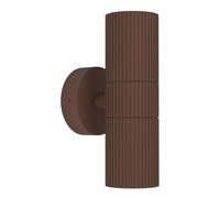Eglo Applique murale extérieure Tomelloso, lampe terrasse avec éclairage intdirect vers le haut et bas, luminaire d'extérieur, spot en aluminium couleur rouille, douille GU10, IP44