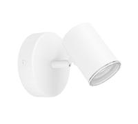 Eglo Applique murale intérieure Consuma 1, lampe de lecture avec spot orientable, luminaire pour salon, chambre et salle de bain, acier blanc, douille GU10, IP44