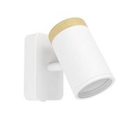 Spot de salle de bain blanc mat IP44 GU10 L.6 x l.11,5 x H.11 cm, Eglo Consuma