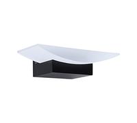 Eglo Applique murale intérieure LED Metrass, luminaire d’intérieur, lampe de salon et de couloir en aluminium noir et plastique opaque