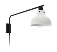 Eglo Applique murale intérieure Matlock, luminaire d'intérieur industriel avec bras articulé, lampe de lecture, éclairage pour salon, chambre et bureau, métal gris noir, douille E27