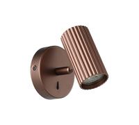 Eglo Applique murale intérieure Portillo, luminaire avec spot orientable, lampe de lecture en métal bronze, douille GU10