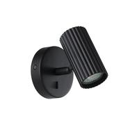 Eglo Applique murale intérieure Portillo, luminaire avec spot orientable, lampe de lecture en métal noir, douille GU10