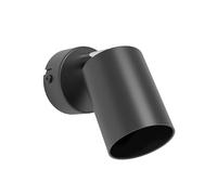 Eglo Applique murale intérieure Reciso-E, spot mural flexible en acier noir, luminaire de lecture avec douille GU10