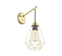 Eglo Applique murale intérieure Tarbes, luminaire d’intérieur en laiton brossé, lampe de salon et de couloir, douille E27