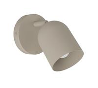 Eglo Applique murale intérieure Tilston, lampe de lecture avec spot orientable, luminaire pour salon et chambre, acier couleur sable, douille E14