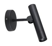 EGLO Applique murale LED Almudaina, lampe de lecture minimaliste avec spot orientable, luminaire intérieur pour salon et chambre à coucher, métal noir, blanc chaud