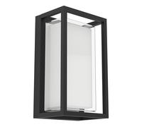 Eglo Applique murale LED extérieure Grottazzolina, lampe d'extérieur avec détecteur de mouvement, cadre aluminium noir, lumière chaude - neutre - froide, IP65