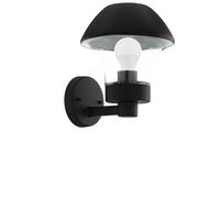 Eglo Applique murale LED extérieure Verlucca-C, lampe d'extérieur connectée, à intensité variable, acier galvanisé noir, verre transparent, luminaire blanc chaud, IP44
