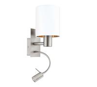 Eglo Applique murale LED Pasteri, applique textile 2 flammes, matériau :