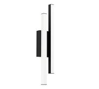 Eglo Applique murale LED Serricella, éclairage d'extérieur avec 2 bâtons lumineux, lampe murale en métal noir, blanc chaud, IP55