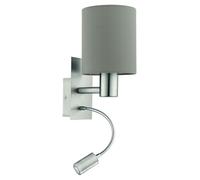 EGLO Applique murale Pasteri, lampe textile pour chambre avec LED lecture