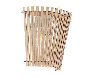 Eglo Applique Murale Sendero, 1 Ampoule Murale, Vintage, Naturel, Boho, Applique Murale Intérieure en Acier et Bois, Lampe de Salon, Lampe de Couloir en Nickel Mat, Érable, Douille E27