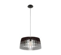 Eglo Artana Suspension en Acier 60 W Nickel Mat, Acier Bois, Nickel Mat, Hängeleuchte Ø 48 cm