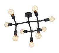 Eglo Bocadella 98318 Plafonnier Industriel Moderne Extravagant en Acier Noir avec Culot E27