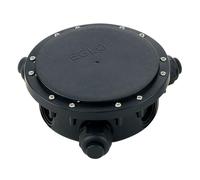 EGLO Boîte de jonction étanche, raccord électrique extérieur avec 3 voies, boîte de dérivation en plastique noir, IP68
