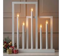 Eglo Bougeoir Déco De Noël Bois Blanc LED Hauteur 51 cm