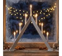 Eglo Lampe De Table Photophore En Bois Noël XMAS LED Blanc H 64,5 cm