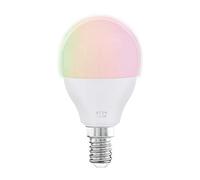Eglo Connect 11857 Ampoule Led E14 Smart Home 5 W (Équivalent à 35 W) 470 Lm Led E14 à Intensité Variable, Température de Couleur et Couleurs Rvb Réglables Ampoule Led P45 Ø 4,5 cm Opale