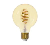 Eglo Connect Ampoule Led E27 Smart Home Vintage Ambre Spirale 5,5 W (Équivalent à 35 W) 400 Lm Led E27 à Intensité Variable Température de Couleur Réglable Ampoule Led G80 Ø 8 cm