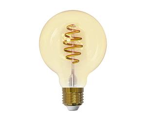Eglo Connect Ampoule Led E27 Smart Home Vintage Ambre Spirale 5,5 W (Équivalent à 35 W) 400 Lm Led E27 à Intensité Variable Température de Couleur Réglable Ampoule Led G80 Ø 8 cm