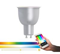 EGLO CONNECT Lampe LED GU10, ampoule Smart Home, 9 Watt (équivalent à 29 Watt), 400 Lumen, LED GU10 dimmable, température de couleur et couleurs RGB réglables, ampoule LED, spot LED, Ø 5 cm