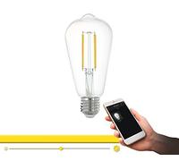 EGLO connect LED E27 Lampe, Smart Home Vintage Glühbirne transparent, 6