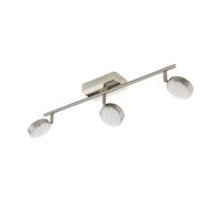 EGLO connect LED Spot de plafond Corropoli-C, Spot Smart Home 3 lampes, Lampe de plafond en acier et plastique, Couleur : nickel mat, blanc, intensité réglable, nuances de blanc et couleurs ajustables