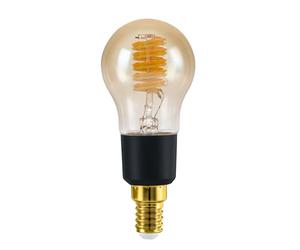Eglo connect.z ampoule LED E14 connectée, P45, Matter, ZigBee, app et | commande vocale Alexa, dimmable, blanc chaud - froid, 4,9 watts, lampe vintage ambre, noir