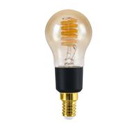 Eglo connect.z ampoule LED E14 connectée, P45, ZigBee, App et commande vocale Alexa, dimmable, blanc chaud, 4,9 watts, lampe vintage en spirale, ambré, noir