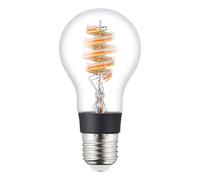 Eglo connect.z ampoule LED E27 connectée, A60, Matter, ZigBee, app et commande vocale Alexa, dimmable, blanc chaud, 7,5 watts, lampe vintage transparente en spirale