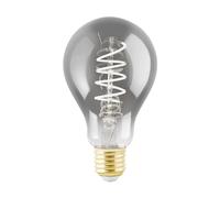 Eglo connect.z Ampoule LED E27 connectée, A60, ZigBee, contrôlable par application et commande vocale Alexa, dimmable, blanc chaud, 4 watts, verre fumé, design vintage