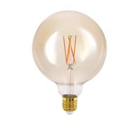 Eglo connect.z Ampoule LED E27 connectée, G125, ZigBee, contrôlable par appli et commande vocale, dimmable, blanc chaud, 650 lumens, 6 watts, ambré, design vintage