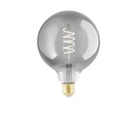 Eglo connect.z Ampoule LED E27 connectée, G125, ZigBee, contrôlable par application et commande vocale Alexa, dimmable, blanc chaud, 4 watts, verre fumé, design vintage