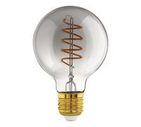 Eglo Ampoule LED E27 connect.z G80 ZigBee dimmable blanc chaud 4W verre fumé vintage Alexa
