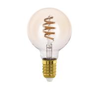 Eglo connect.z Ampoule LED E27 connectée, G80, ZigBee, contrôlable par appli et commande vocale, dimmable, blanc chaud - froid, 360 lumens, 5 watts, ambré, design vintage