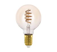 Eglo connect.z Ampoule LED E27 connectée, G80, ZigBee, contrôlable par appli et commande vocale, dimmable, blanc chaud - froid, 360 lumens, 5 watts, ambré, design vintage